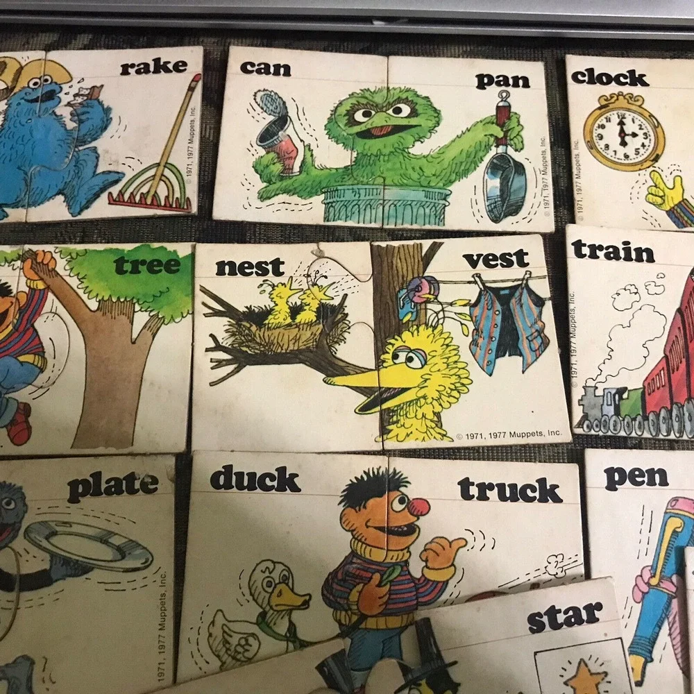 Vintage Sesame Street‎ Rhyming Cards 14 sets 1971